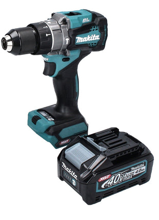 Makita HP 001 GM1 Perceuse-visseuse à percussion sans fil 40 V maxi 140 Nm XGT Brushless + 1x Batterie 4.0 Ah - sans chargeur