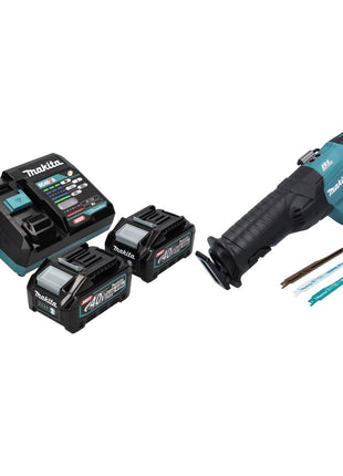 Sierra alternativa a batería Makita JR 001 GM2 40 V máx. Sierra de sable sin escobillas XGT + 2 baterías 4,0 Ah + cargador - sin estuche