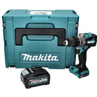 Taladro percutor a batería Makita HP 001 GM101 40 V máx. 140 Nm XGT Brushless + 1x batería 4,0 Ah + Makpac - sin cargador