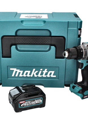 Taladro percutor a batería Makita HP 001 GM101 40 V máx. 140 Nm XGT Brushless + 1x batería 4,0 Ah + Makpac - sin cargador