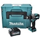 Taladro percutor a batería Makita HP 001 GM101 40 V máx. 140 Nm XGT Brushless + 1x batería 4,0 Ah + Makpac - sin cargador