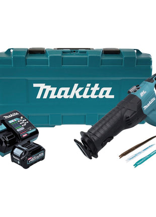 Sierra alternativa a batería Makita JR 001 GD101 40 V máx. Sierra sable sin escobillas XGT + 1x batería 2,5 Ah + cargador + estuche