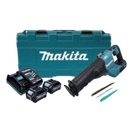 Scie alternative à batterie Makita JR 001 GD201 40 V max. Scie sabre sans balais XGT + 2x batteries 2,5 Ah + chargeur + mallette