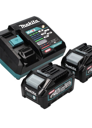 Makita HP 001 GM201 Akku Schlagbohrschrauber 40 V max. 140 Nm XGT Brushless + 2x Akku 4,0 Ah + Ladegerät + Makpac