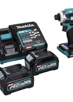 Makita TD 001 GD2 Llave de impacto a batería 40 V 220 Nm 1/4" XGT Brushless + 2x baterías 2,5 Ah + cargador