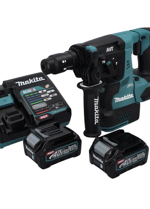 Martillo combinado a batería Makita HR 004 GD2 40 V máx. 2,8 J SDS plus XGT Brushless + 2x baterías 2,5 Ah + cargador