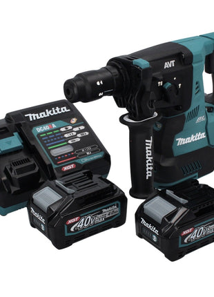 Makita HR 004 GM2 Perforateur sans fil 40 V max. 2,8 J SDS plus XGT Brushless + 2x Batteries 4,0 Ah + Chargeur