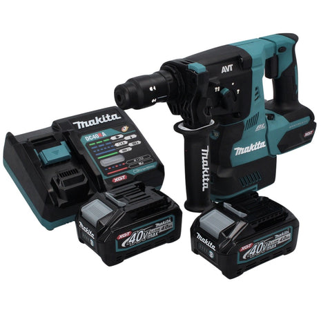 Makita HR 004 GM2 Perforateur sans fil 40 V max. 2,8 J SDS plus XGT Brushless + 2x Batteries 4,0 Ah + Chargeur