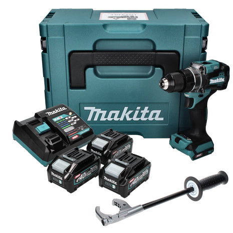 Taladro atornillador inalámbrico Makita DF 001 GM301 40 V máx. 140 Nm XGT Brushless + 3x baterías 4,0 Ah + cargador + Makpac