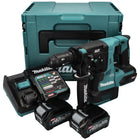 Martillo combinado a batería Makita HR 004 GD201 40 V máx. 2,8 J SDS plus XGT Brushless + 2x batería 2,5 Ah + cargador + Makpac