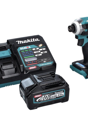 Makita TD 001 GM1 Llave de impacto a batería 40 V 220 Nm 1/4" XGT Brushless + 1x batería 4,0 Ah + cargador