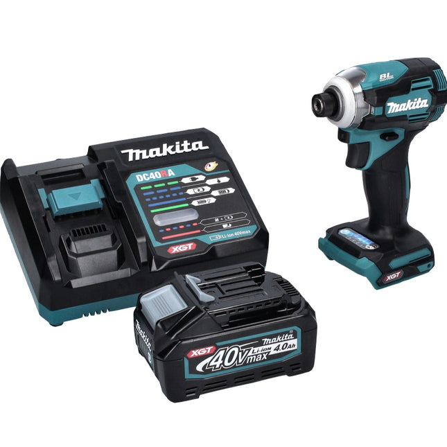Makita TD001GM1 Cordless Impact Hammer Drill 220Nm 40V 1/4" XGT Brushless + 1x Battery 4.0Ah + Charger