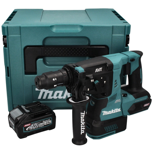 Martillo combinado a batería Makita HR 004 GM101 40 V máx. 2,8 J SDS plus XGT Brushless + 1x batería 4,0 Ah + Makpac - sin cargador