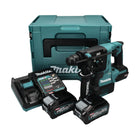 Martillo combinado a batería Makita HR 003 GM201 40 V máx. 2,8 J SDS plus sin escobillas + 2x batería 4,0 Ah + cargador + Makpac