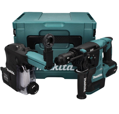 Makita HR 004 GZ01 marteau combiné à batterie 40 V max. 2,8 J SDS plus XGT Brushless + aspiration de poussière DX 14 + Makpac - sans batterie, sans chargeur