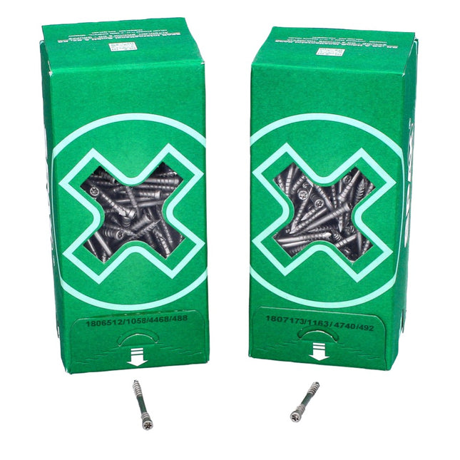 Tornillo para terraza SPAX 5,0 x 50 mm acero inoxidable A2 2000 piezas (4x 0537000500505) rosca de fijación culata Torx T-STAR Plus T25 Cut