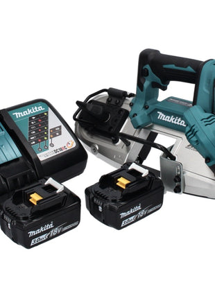 Makita DPB 183 RF akumulatorowa piła taśmowa 18 V 66 mm bezszczotkowa + 2x akumulator 3,0 Ah + ładowarka