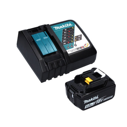 Makita DPB 183 RT1 Scie à ruban sans fil 18 V 66 mm Brushless + 1x Batterie 5,0 Ah + Chargeur
