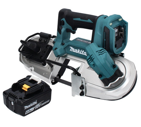 Makita DPB 183 G1 Sega a nastro a batteria 18V 66mm + 1x Batteria 6,0 Ah - caricabatterie