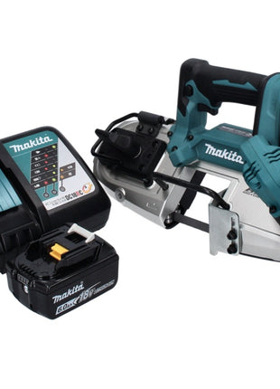 Makita DPB 183 RG1 Scie à ruban sans fil 18 V 66 mm Brushless + 1x Batterie 6,0 Ah + Chargeur