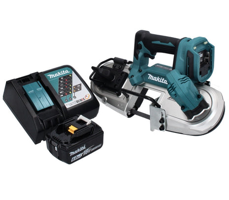 Makita DPB 183 RG1 Cordless band saw 18 V 66 mm brushless + 1x rechargeable battery 6.0 Ah + charger