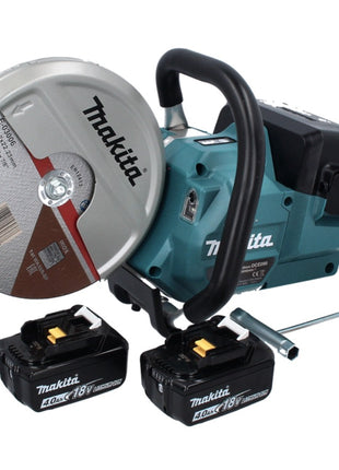 Makita DCE 090 M2X1 amoladora de corte a batería 36 V (2x 18 V) 230 mm sin escobillas + 2x batería 4,0 Ah - sin cargador