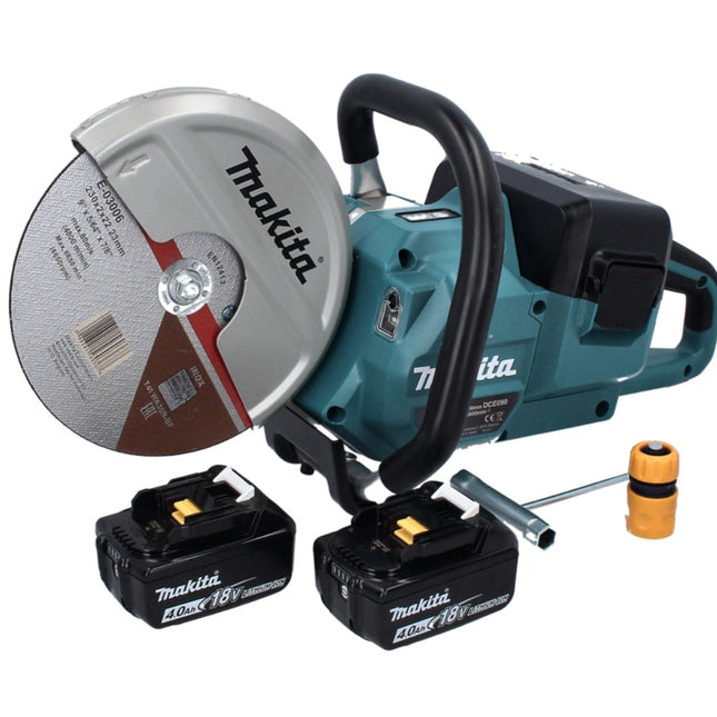 Makita DCE 090 M2X1 amoladora de corte a batería 36 V (2x 18 V) 230 mm sin escobillas + 2x batería 4,0 Ah - sin cargador