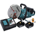 Makita DCE 090 RM2X1 Cordless Brushless Disc Cutter 36 V (2x 18 V) 230 mm + Batteries 4.0 Ah + Charger