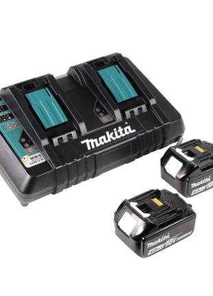 Makita DCE 090 PM2X1 Akku Trennschleifer 36 V ( 2x 18 V ) 230 mm Brushless + 2x Akku 4,0 Ah + Doppelladegerät