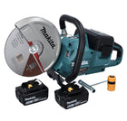 Makita DCE 090 T2X1 amoladora de corte a batería 36 V (2x 18 V) 230 mm sin escobillas + 2x batería 5,0 Ah - sin cargador