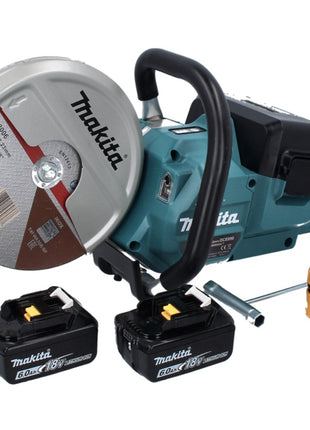 Makita DCE 090 G2X1 amoladora de corte a batería 36 V (2x 18 V) 230 mm sin escobillas + 2x batería 6,0 Ah - sin cargador