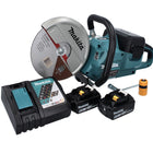 Makita DCE 090 RG2X1 Cordless Brushless Disc Cutter 36 V (2x 18 V) 230 mm + Batteries 6.0 Ah + Charger