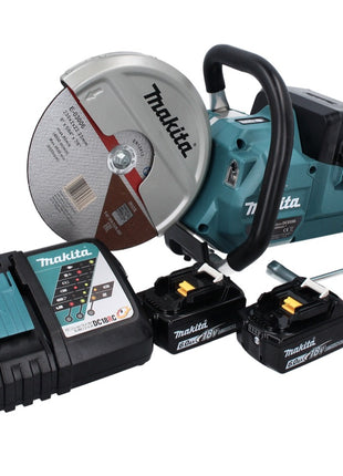 Makita DCE 090 RG2X1 Akku Trennschleifer 36 V ( 2x 18 V ) 230 mm Brushless + 2x Akku 6,0 Ah + Ladegerät