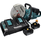 Makita DCE 090 PG2X1 amoladora de corte a batería 36 V (2x 18 V) 230 mm sin escobillas + 2x batería 6,0 Ah + cargador doble
