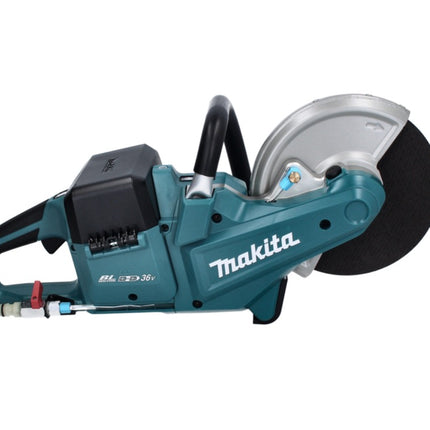Makita DCE 090 PG2X1 amoladora de corte a batería 36 V (2x 18 V) 230 mm sin escobillas + 2x batería 6,0 Ah + cargador doble