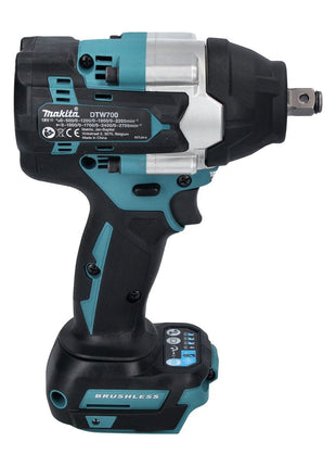 Makita DTW 700 G1 akumulatorowy klucz udarowy 18 V 700 Nm 1/2" XPT bezszczotkowy + 1x akumulator 6,0 Ah - bez ładowarki