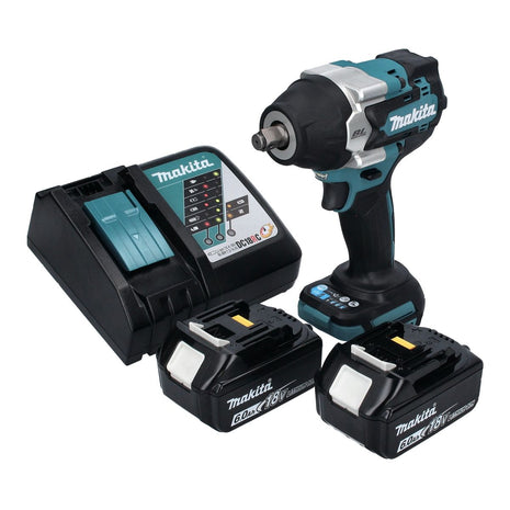 Makita DTW 700 RG akumulatorowy klucz udarowy 18 V 700 Nm 1/2" XPT bezszczotkowy + 2x akumulator 6,0 Ah + ładowarka