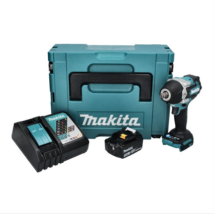 Llave de impacto sin cable Makita DTW 700 RF1J 18 V 700 Nm 1/2" XPT Brushless + 1x batería recargable 3,0 Ah + cargador + Makpac