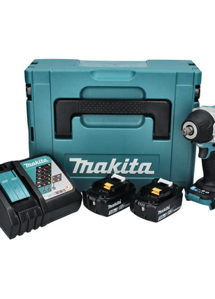 Makita DTW 700 RFJ Atornillador de impacto inalámbrico 18 V 700 Nm 1/2" XPT Brushless + 2x batería 3.0 Ah + cargador + Makpac