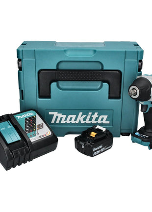 Makita DTW 700 RM1J Atornillador de impacto inalámbrico 18 V 700 Nm 1/2" XPT Brushless + 1x batería 4,0 Ah + cargador + Makpac