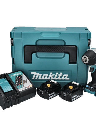 Makita DTW 700 RMJ Atornillador de impacto inalámbrico 18 V 700 Nm 1/2" XPT Brushless + 2x batería 4,0 Ah + cargador + Makpac