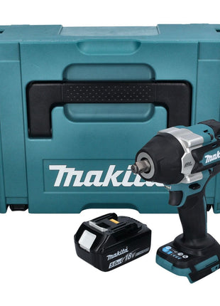 Makita DTW 700 T1J akumulatorowy klucz udarowy 18 V 700 Nm 1/2" XPT bezszczotkowy + 1x akumulator 5,0 Ah + Makpac - bez ładowarki