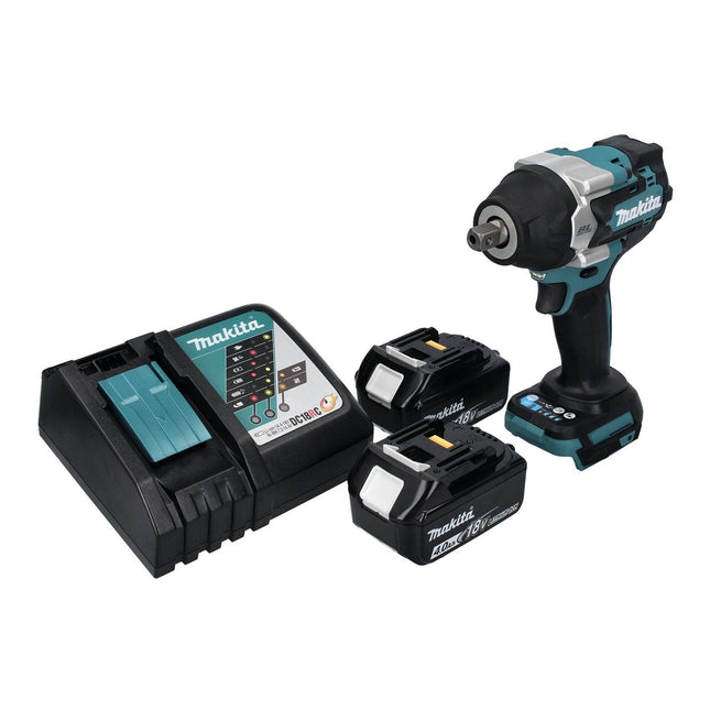 Makita DTW 701 RM cordless impact wrench 18 V 700 Nm 1/2" XPT Brushless + 2x rechargeable battery 4.0 Ah + charger