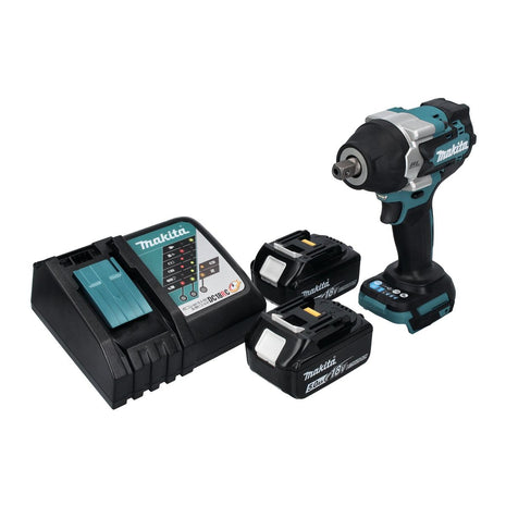 Makita DTW 701 RT cordless impact wrench 18 V 700 Nm 1/2" XPT Brushless + 2x rechargeable battery 5.0 Ah + charger