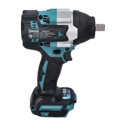 Llave de impacto sin cable Makita DTW 701 RG1 18 V 700 Nm 1/2" XPT Brushless + 1x batería recargable 6,0 Ah + cargador