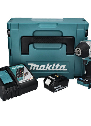 Makita DTW 701 RM1J Llave de impacto a batería 18 V 700 Nm 1/2" XPT Brushless + 1x batería 4,0 Ah + cargador + Makpac