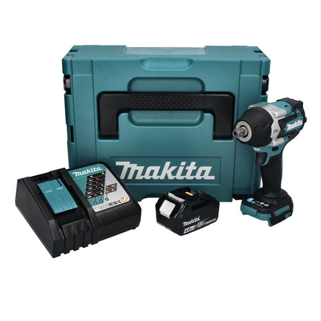 Makita DTW 701 RM1J Akku Schlagschrauber 18 V 700 Nm 1/2" XPT Brushless + 1x Akku 4,0 Ah + Ladegerät + Makpac