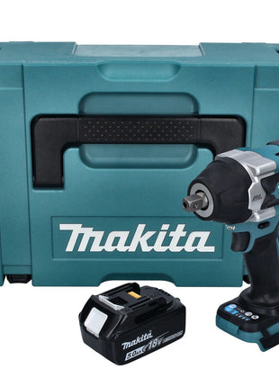 Makita DTW 701 T1J akumulatorowy klucz udarowy 18 V 700 Nm 1/2" XPT bezszczotkowy + 1x akumulator 5,0 Ah + Makpac - bez ładowarki