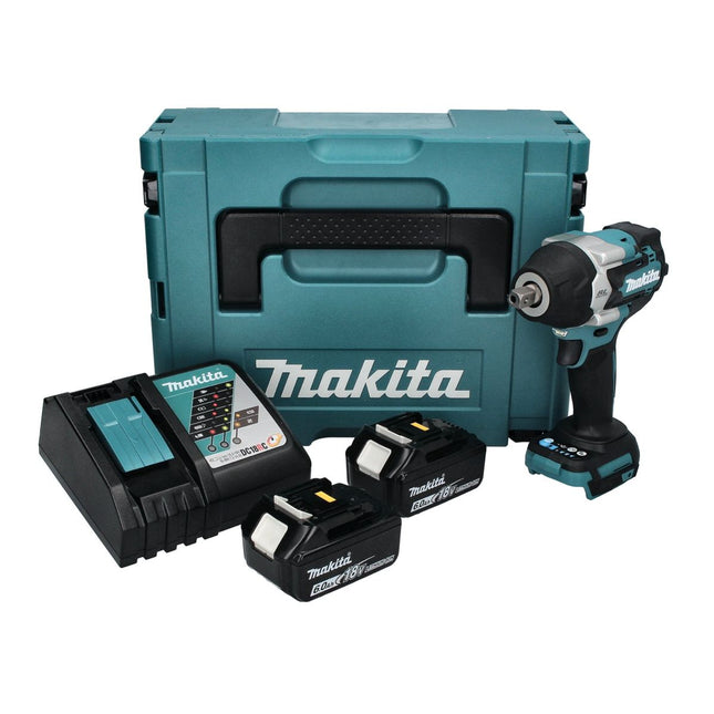 Llave de impacto sin cable Makita DTW 701 RGJ 18 V 700 Nm 1/2" XPT Brushless + 2x batería recargable 6,0 Ah + cargador + Makpac