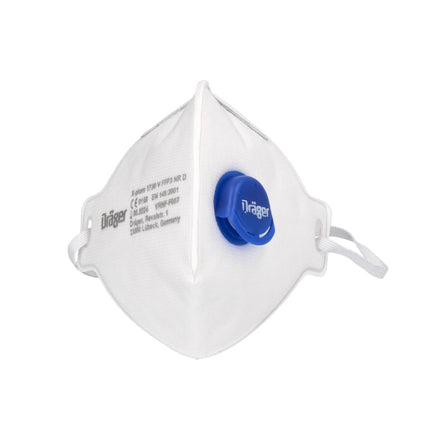 Dräger X-plore 1730 V FFP3 NR D media mascarilla 10 piezas (3951088) Mascarilla respiratoria con filtrado de partículas FFP3 tamaño universal con válvula CoolMAX